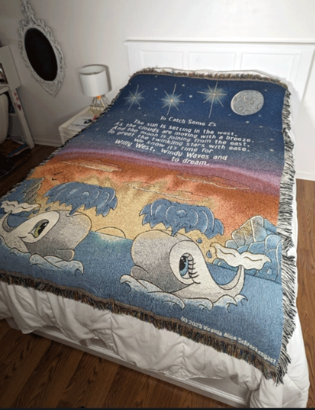 Personalized Whale Throw Blankets