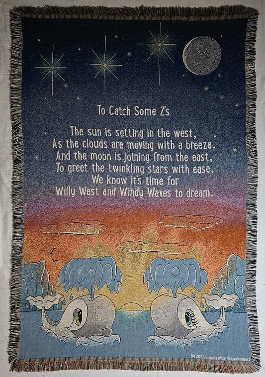 Willy West and Windy Waves Tapestry Blanket - 52" x 80"