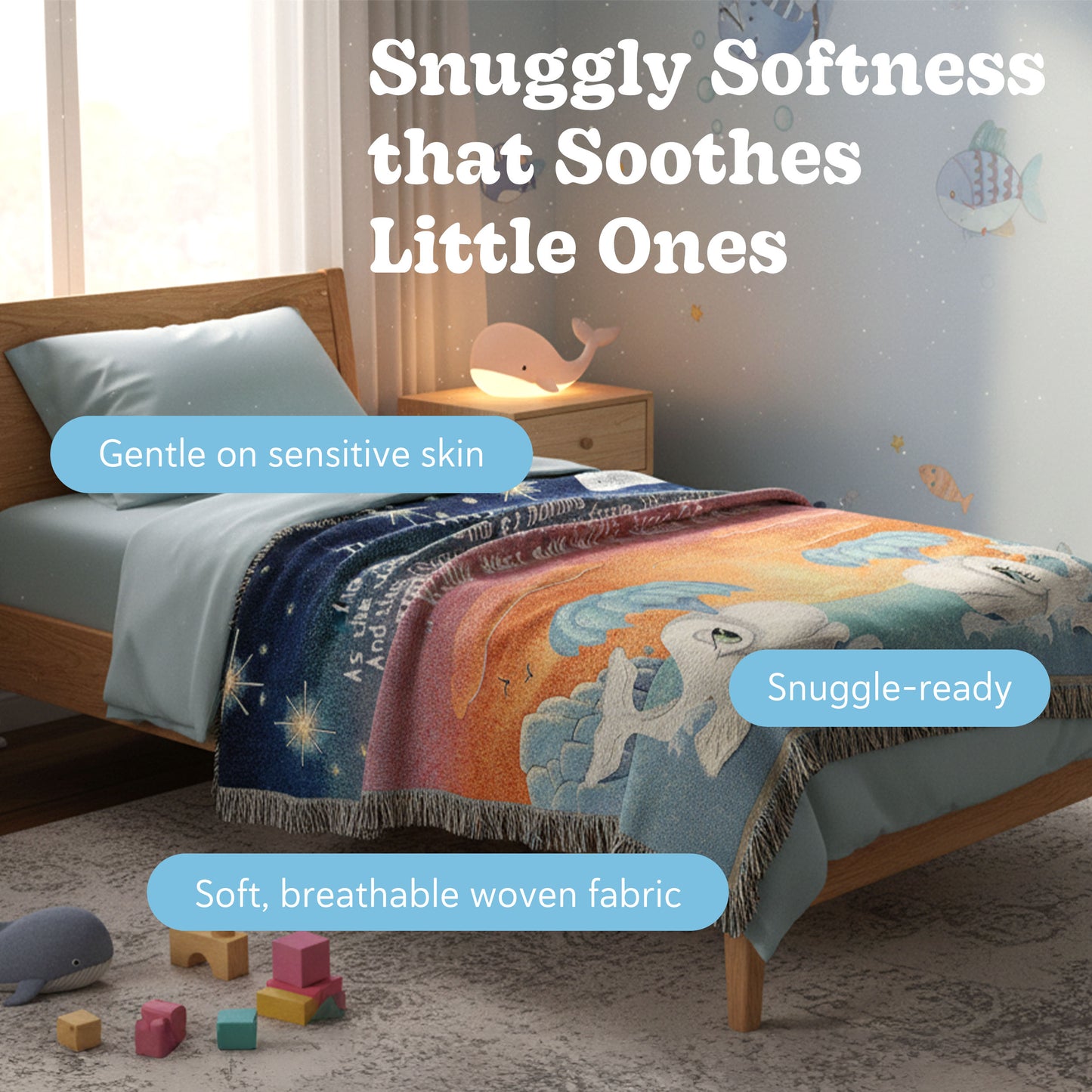 Willy West and Windy Waves Personalized Tapestry Blanket