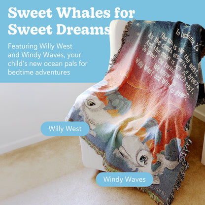 Willy West and Windy Waves Personalized Tapestry Blanket