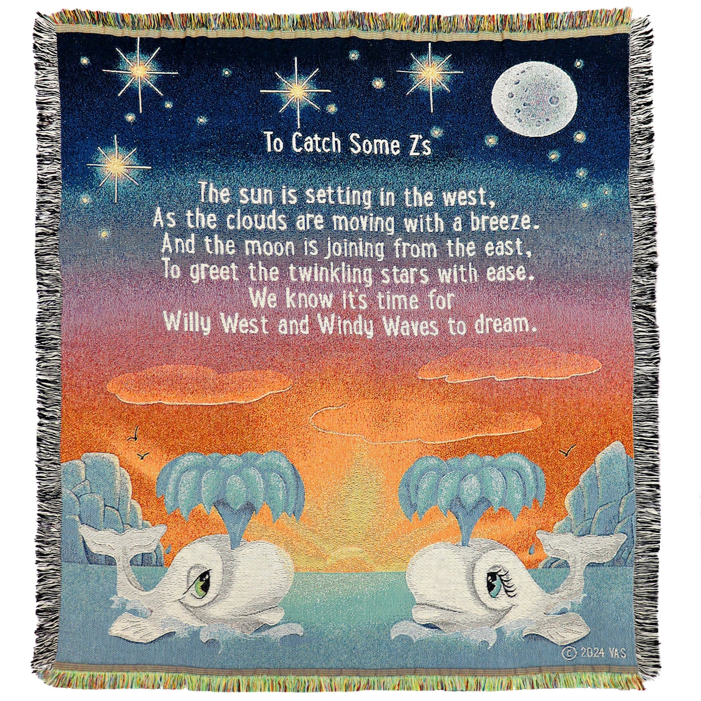 Willy West and Windy Waves Tapestry Blanket
